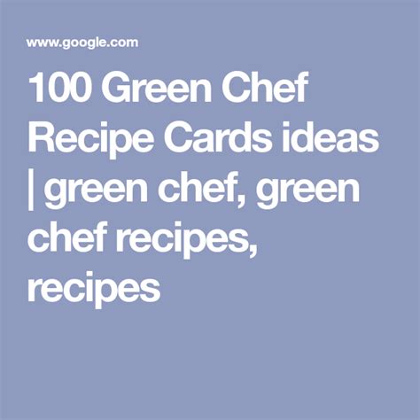 green chef recipe cards|100 Best Green Chef Recipe Cards ideas .